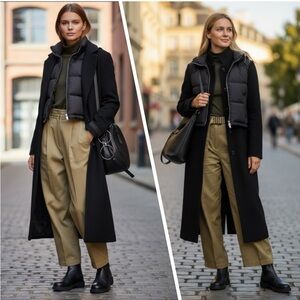 NWT MOOSE KNUCKLES Ranelagh Convertible Puffer Hooded  Shell & Wool Coat Sz L